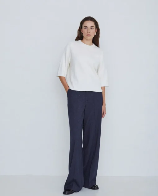 YERSE Jersey con cashmere manga 3/4 crudo Fashion