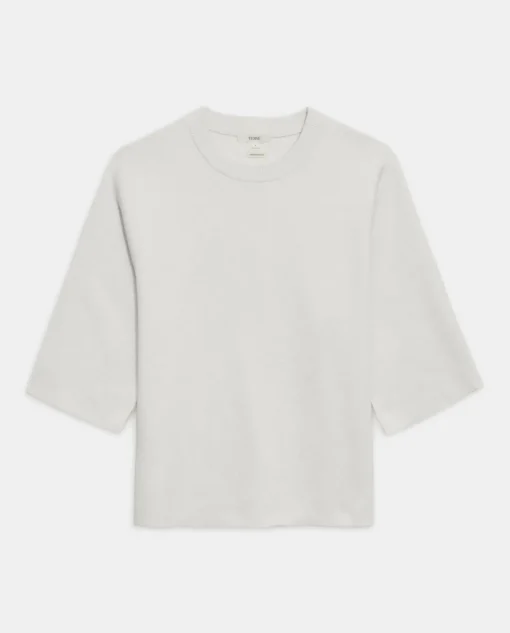 YERSE Jersey con cashmere manga 3/4 crudo Fashion