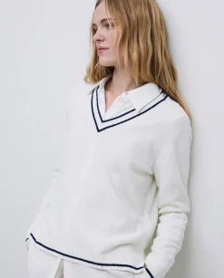 YERSE Jersey cuello pico crudo Hot