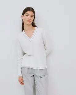 YERSE Jersey cuello pico gris Hot