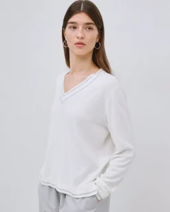 YERSE Jersey cuello pico gris Hot