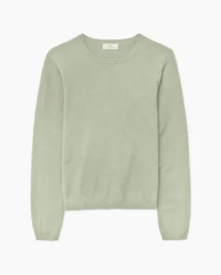 YERSE Jersey escote redondo algodón orgánico verde claro Outlet