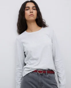 YERSE Jersey escote redondo algodón orgánico gris New