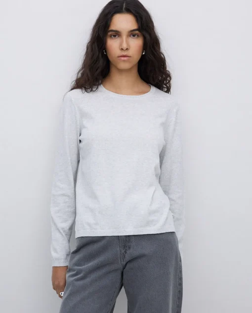 YERSE Jersey escote redondo algodón orgánico gris New