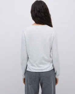YERSE Jersey escote redondo algodón orgánico gris New