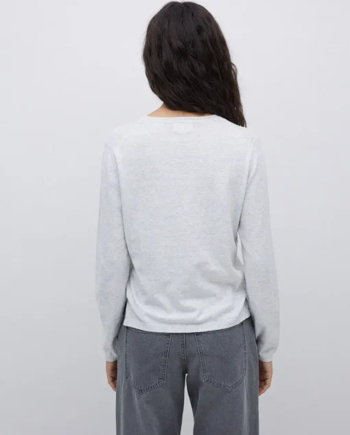YERSE Jersey escote redondo algodón orgánico gris New