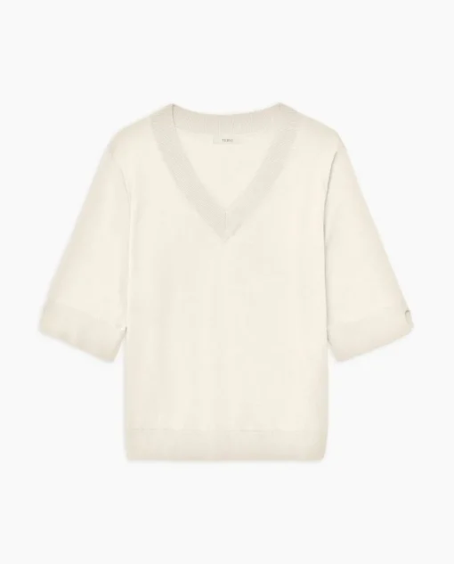 YERSE Jersey manga corta blanco roto New