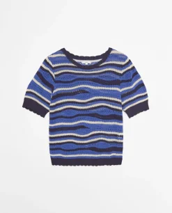 YERSE Jersey punto manga corta azul Best