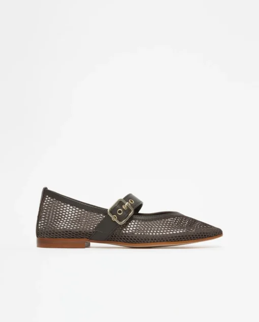 YERSE Manoletinas rejilla chocolate Discount