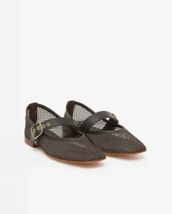 YERSE Manoletinas rejilla chocolate Discount