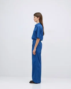 YERSE Mono largo rayas algodón azul oscuro Clearance