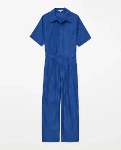 YERSE Mono largo rayas algodón azul oscuro Clearance