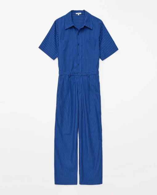 YERSE Mono largo rayas algodón azul oscuro Clearance