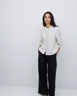 YERSE Pantalones algodón cintura elástica negro Hot