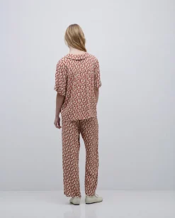 YERSE Pantalones cropped terracota Hot