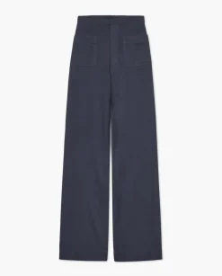 YERSE Pantalones de punto algodón azul oscuro Sale