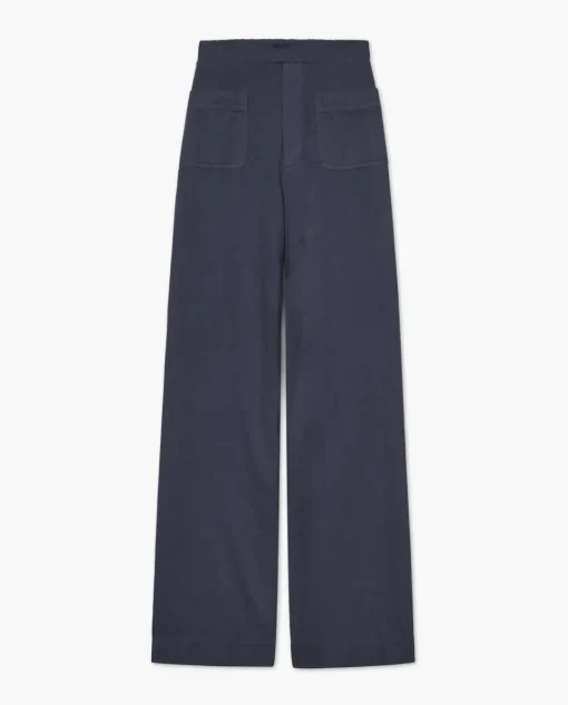 YERSE Pantalones de punto algodón azul oscuro Sale