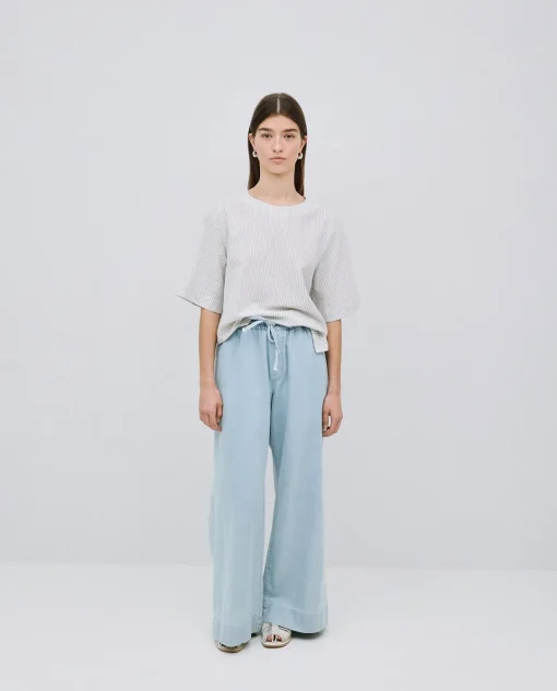 YERSE Pantalones palazzo denim azul Hot