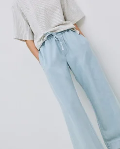 YERSE Pantalones palazzo denim azul Hot