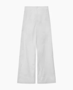 YERSE Pantalones popelín wide leg gris Outlet