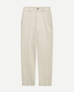 YERSE Pantalones sarga de algodón rectos crudo Hot