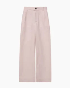 YERSE Pantalones wide leg pinzas rosa Discount