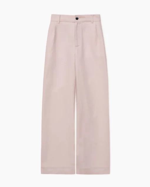 YERSE Pantalones wide leg pinzas rosa Discount