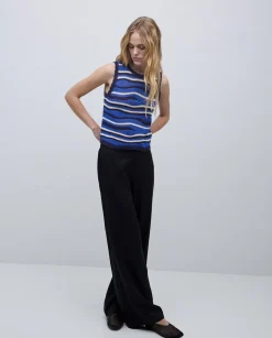 YERSE Pantalones wide leg tencel negro Best