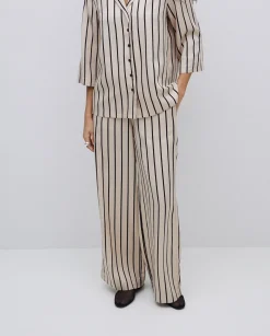 YERSE Pantalones wide leg tencel crudo Clearance