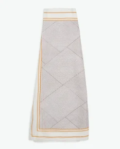 YERSE Pareo estampado geométrico blanco roto Best