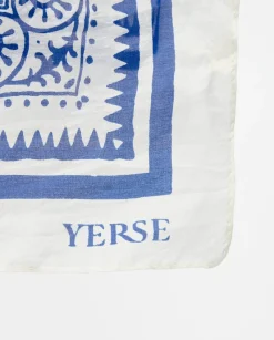 YERSE Pañuelo seda azul New