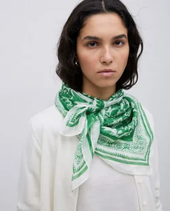 YERSE Pañuelo Seda verde Sale