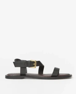 YERSE Sandalias piel tiras ajustables chocolate Best