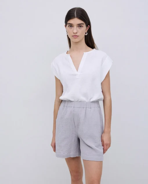 YERSE Short muselina gris Clearance