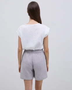 YERSE Short muselina gris Clearance