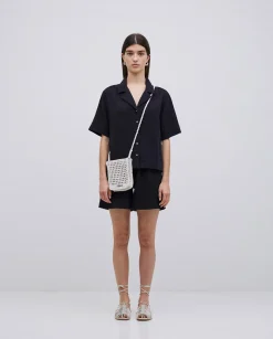 YERSE Short muselina negro Outlet