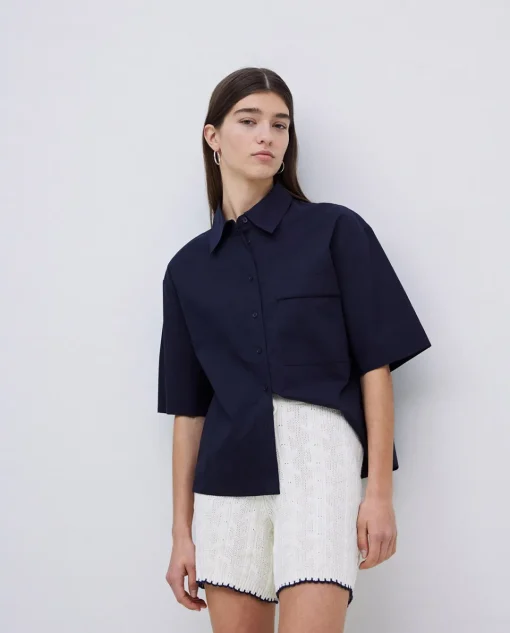 YERSE Short punto contraste blanco roto Discount