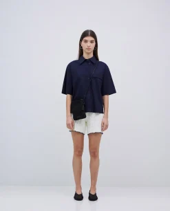 YERSE Short punto contraste blanco roto Discount
