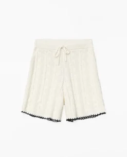 YERSE Short punto contraste blanco roto Discount