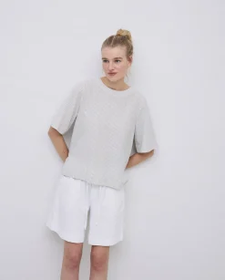 YERSE Shorts bolsillos plastrón blanco Best