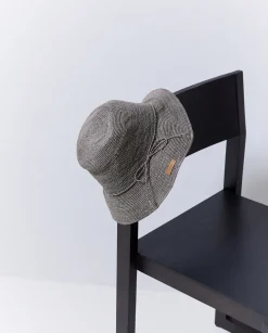 YERSE Sombrero handmade rafia gris Hot