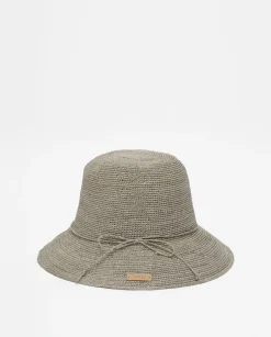 YERSE Sombrero handmade rafia gris Hot