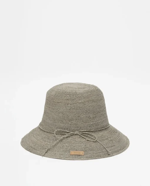 YERSE Sombrero handmade rafia gris Hot