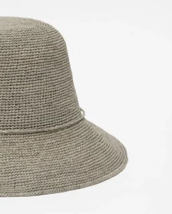 YERSE Sombrero handmade rafia gris Hot
