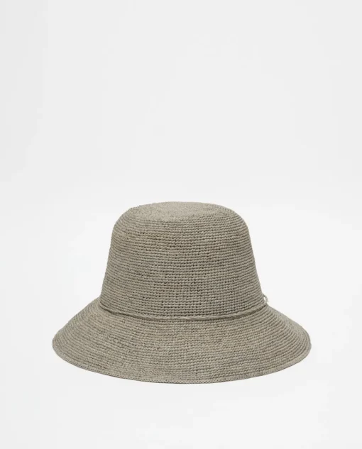 YERSE Sombrero handmade rafia gris Hot