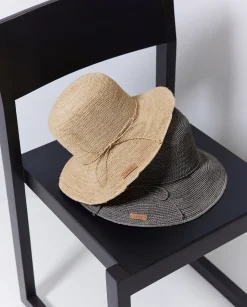 YERSE Sombrero handmade rafia gris Hot