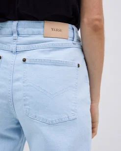 YERSE Tejanos rectos azul índigo Hot