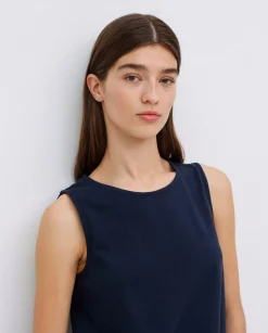 YERSE Top algodón flamé azul oscuro New