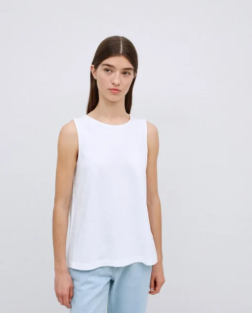 YERSE Top algodón flamé blanco Hot