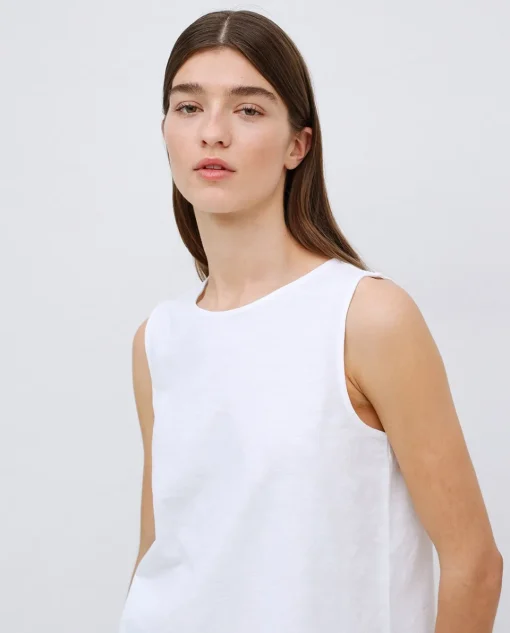 YERSE Top algodón flamé blanco Hot